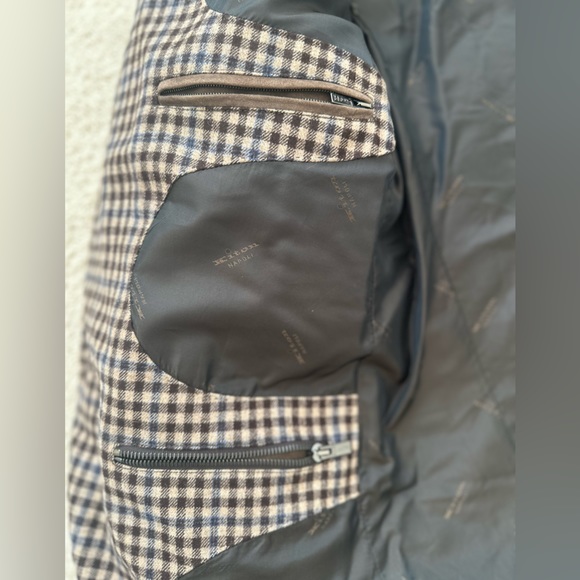 Kiton Napoli brown suede pelle leather puffer coat size 50 - Picture 10 of 10